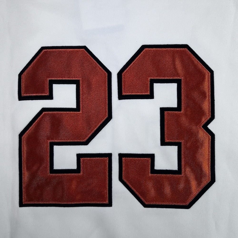 Jordan Mens Brooklyn Collegiate Hockey Jersey Size XL White Orange HV0109 133 - Picture 8 of 12